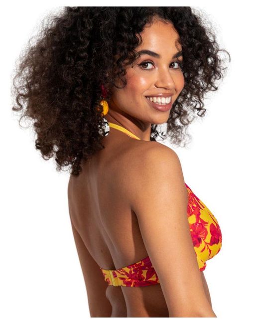 Pour Moi Orange Heatwave Halter Bikini Top