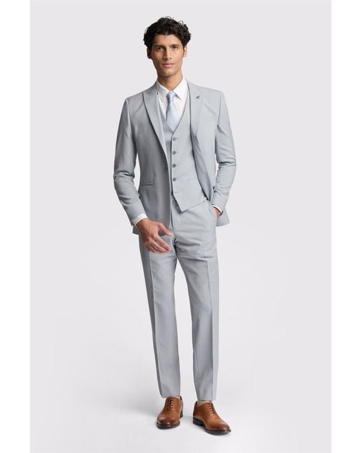 Ted Baker Gray Single Breasted Long Sleeve One Button Slim Fit Suit Jacket for men