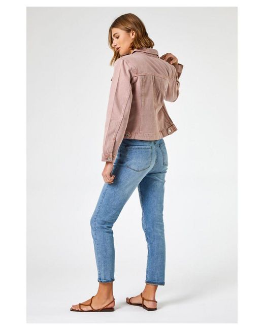 Roman Pink Classic Cotton Denim Jacket