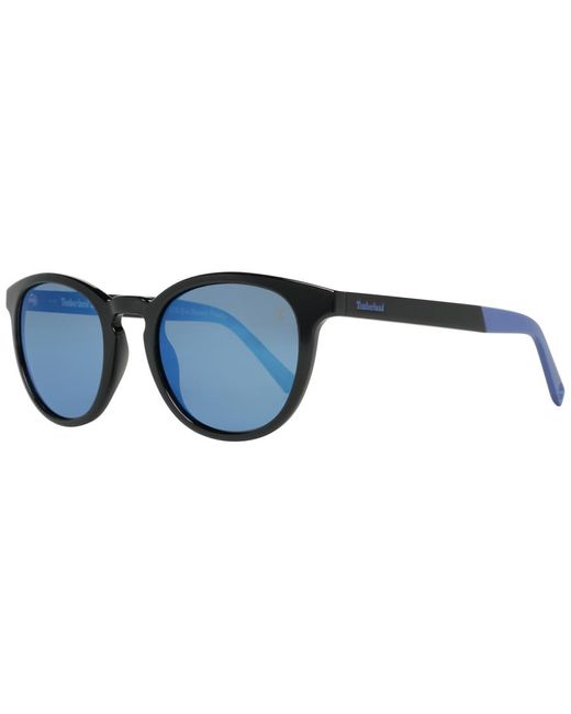 Timberland Blue Round Shiny Polarized Sunglasses
