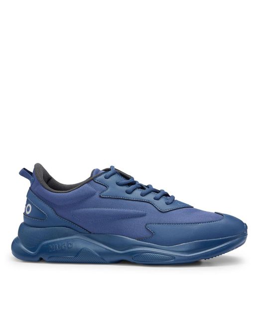 HUGO Leon Runner Trainers In Navy in het Blue voor heren