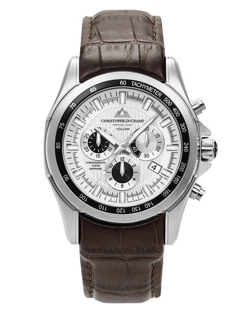 Christophe Duchamp Gray Volcan Chronograph Watch 44Mm for men