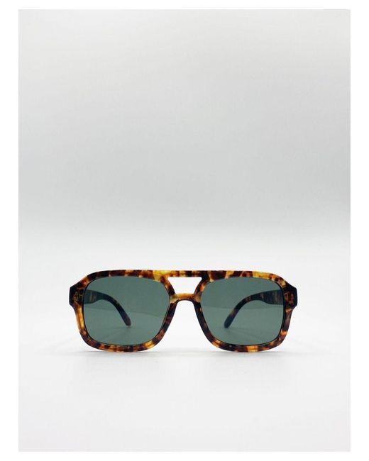 SVNX Multicolor 70'S Navigator Plastic Frame Sunglasses for men