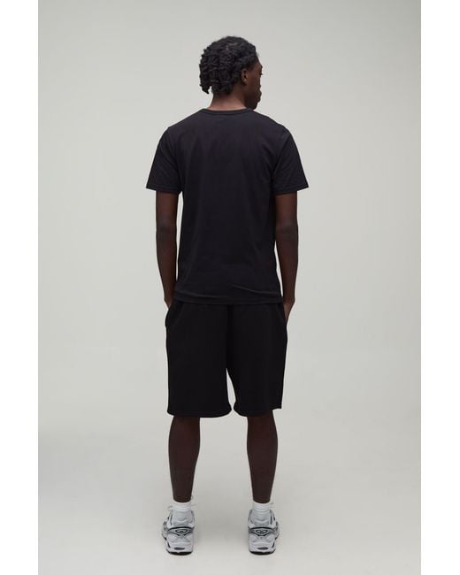 BoohooMAN Blue Basic Slim Fit Henley T-Shirt for men