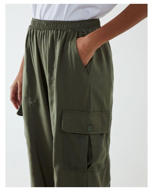 Blue Vanilla Green Wide Leg Cargo Trouser