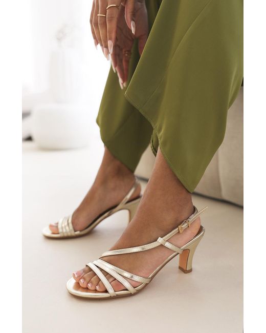 Where's That From Green Wheres 'Adley' Multi Strap Slingback Low Block Heel