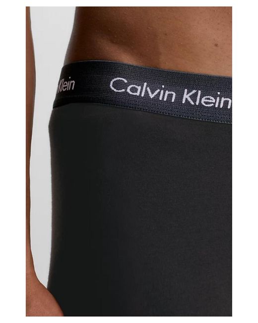 Calvin Klein Blue 3 Pack Cotton Stretch Low Rise Trunk for men