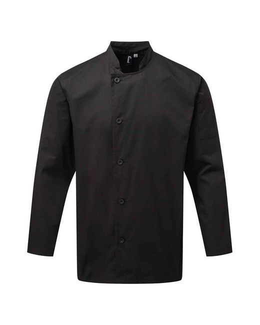 PREMIER Black Essential Long-Sleeved Chef Jacket for men