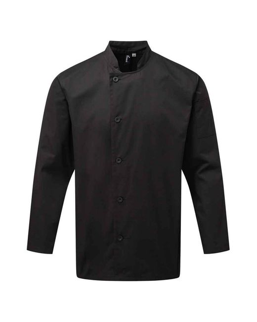 PREMIER Black Essential Long-Sleeved Chef Jacket for men
