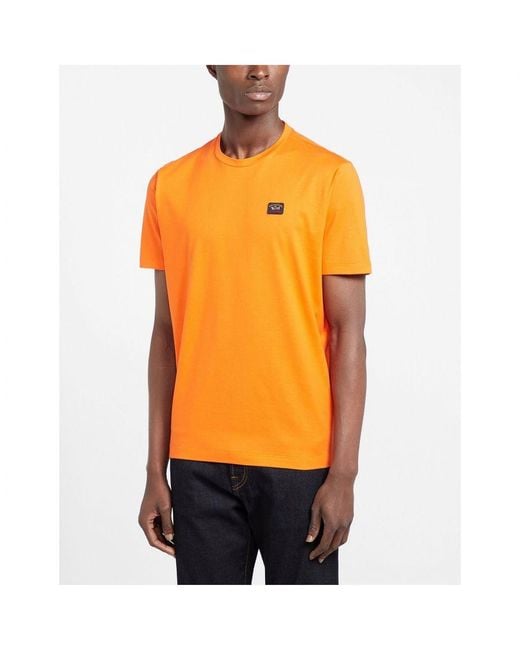Paul & Shark Orange Organic Cotton T-Shirt for men