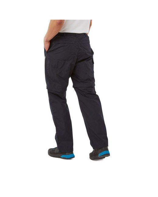 Craghoppers Blue Outdoor Classic Kiwi Convertible Trousers for men