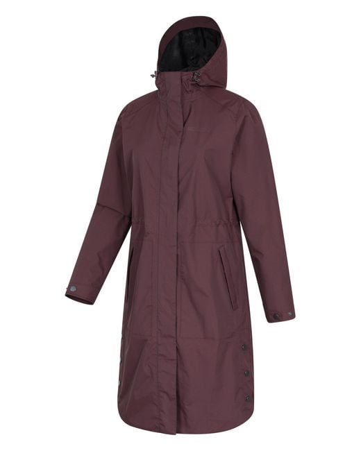 Mountain Warehouse Purple 'Hannah' Mac Jacket Waterproof Breathable Stylish Hooded Coat