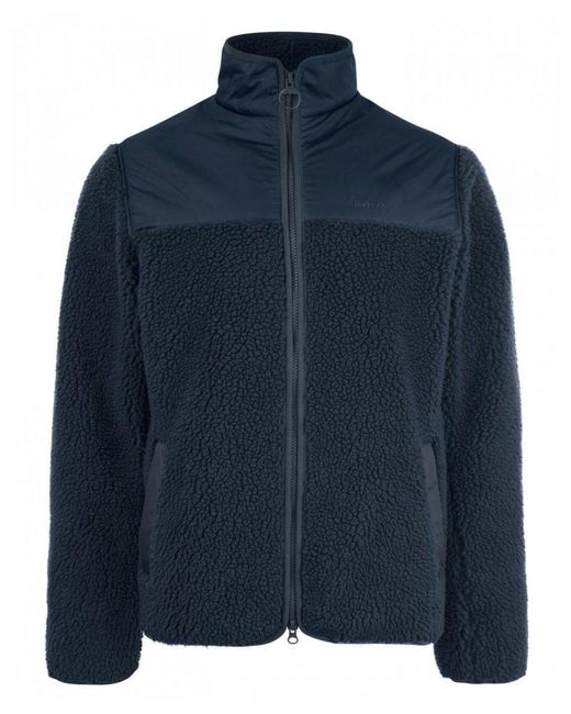 Barbour Blue Hobson Fleece Jacket for men