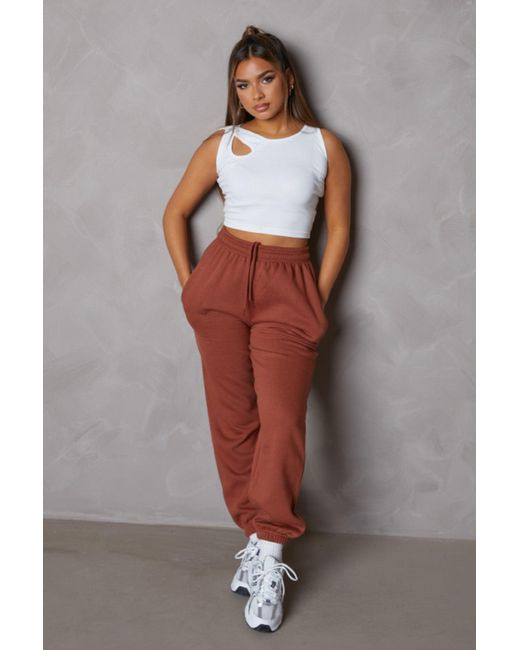 Femme Luxe Brown Cuffed Joggers