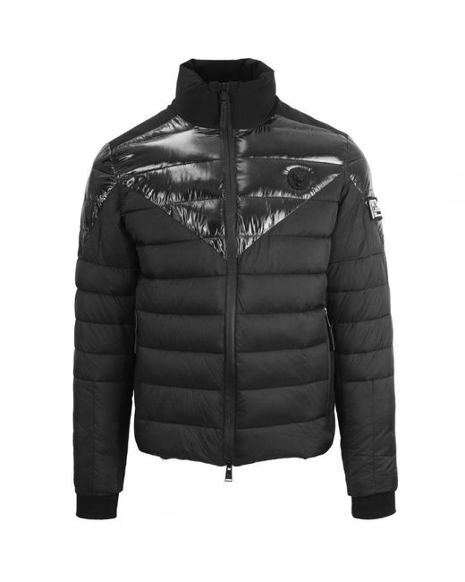 Philipp Plein Black Plain Quilted Jacket Polyamide for men