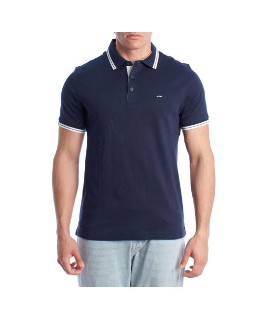 Michael Kors Blue Short Sleeve Cotton Polo Shirt Of15Fy220B for men
