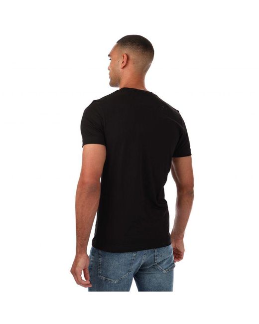 Calvin Klein Slimfit T-shirt Van Biologisch Katoen Met Logo Voor , Zwart in het Black voor heren