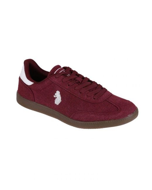 Luke 1977 Red Berg Suede Trainers for men