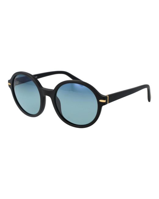 Serengeti Blue Black Acetate Sunglasses for men