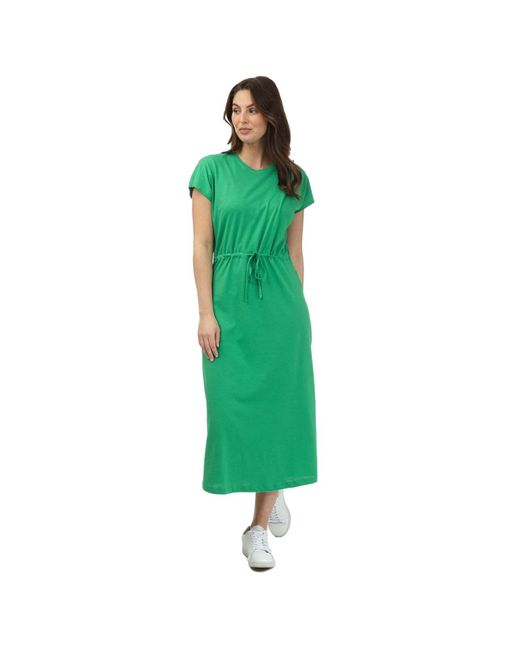 ONLY Green Womenss May Life Stripe Jersey Midi Dress