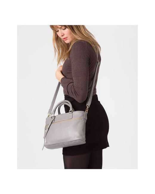 Cultured London Gray 'Mitcham' Leather Grab Bag