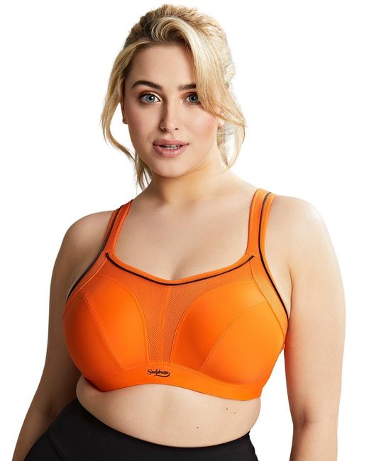 Sculptresse By Panache Orange Sports Non-Padded Bra