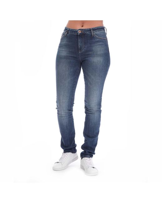 ARMANI EXCHANGE Blue Womenss J45 Slim-Fit Jeans