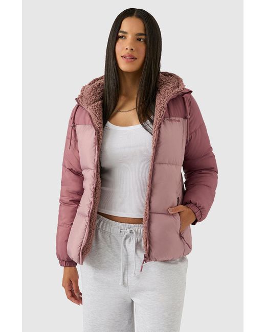 Reebok Multicolor Reversible Puffer Sherpa