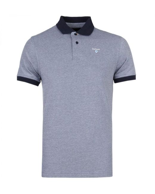 Barbour Blue Sports Mix Polo Shirt for men