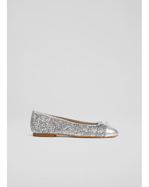 L.K.Bennett White Kara Flats