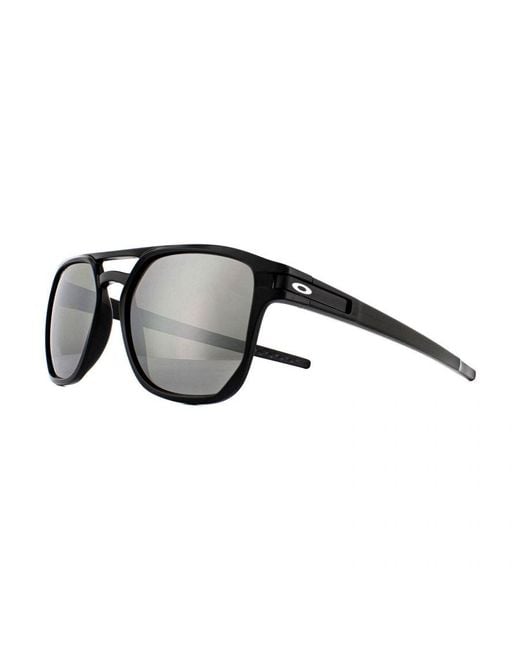 Oakley Black Square Matte Prizm Polarized Sunglasses for men