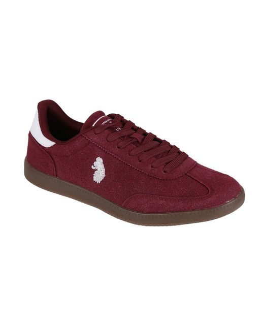 Luke 1977 Red Berg Suede Trainers for men