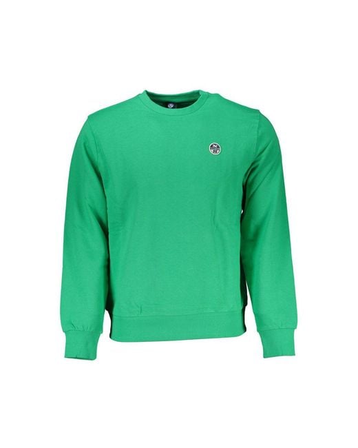 North Sails Green Cotton Sweater for men
