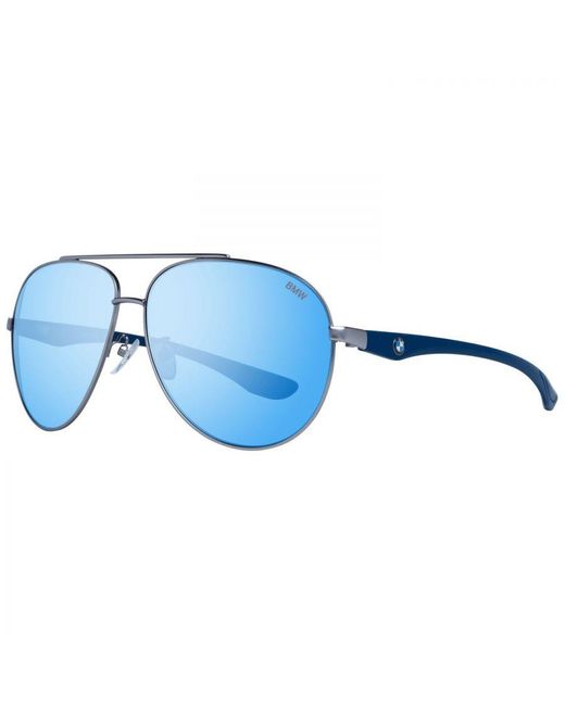 BMW Blue Metal & Plastic Aviator Sunglasses With Lenses for men