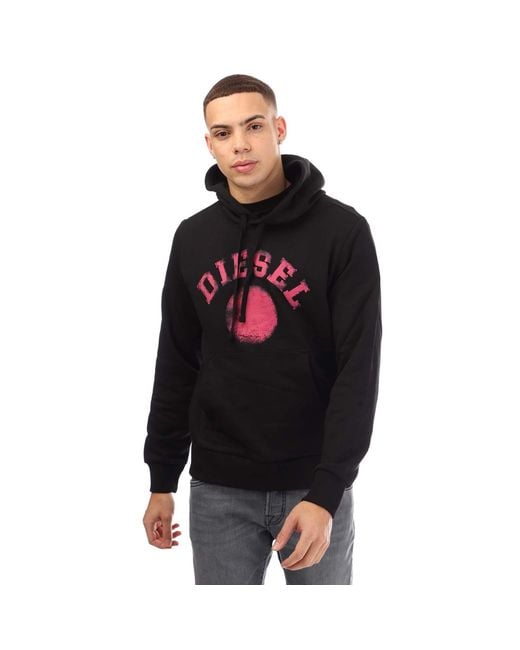 DIESEL Black Ginn 9-D Hoodie for men