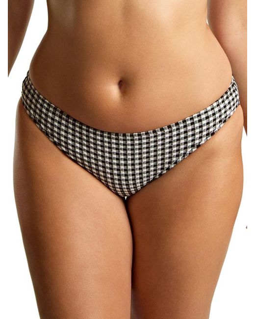 Panache Black Gingham Classic Bikini Brief