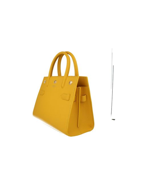 Burberry Yellow Tote Top Handle Bag