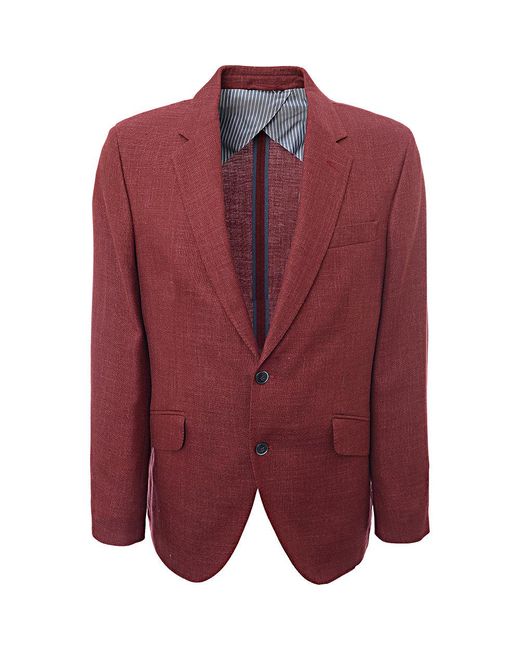 Hackett Red Hopsack Blazer for men