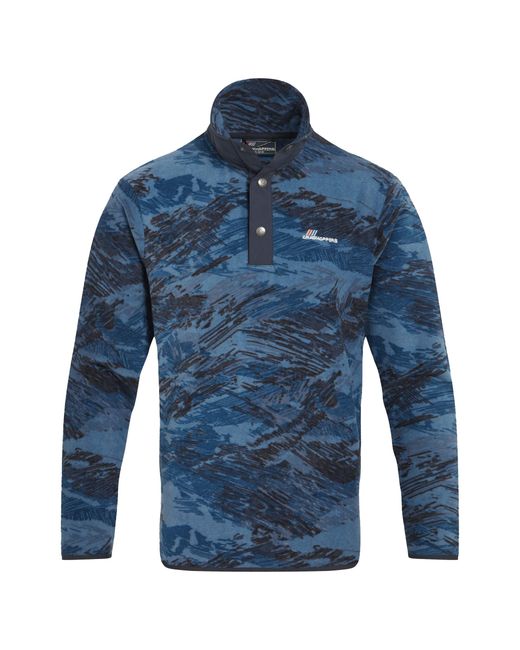 Craghoppers Blue Dewlish Ii Abstract Fleece Top (Poseidon) for men