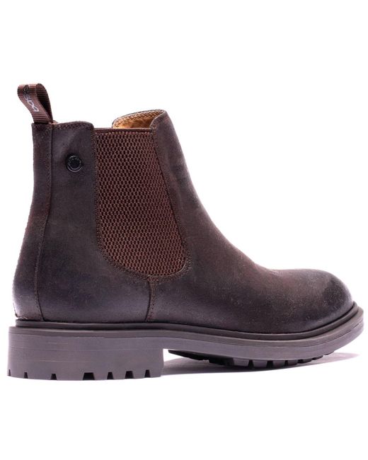 Base London Brown Roebuck Leather Boots for men