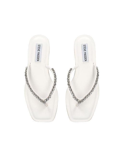 Steve Madden White Kustom Sandals