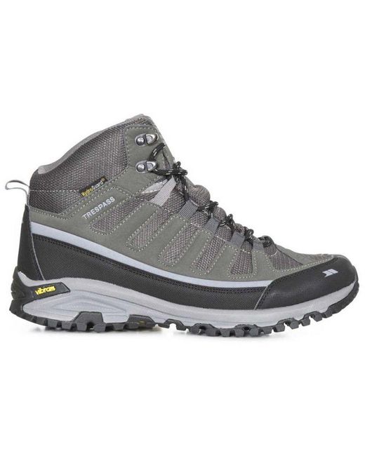 Trespass Black Tennant Waterproof Hiking Boots for men