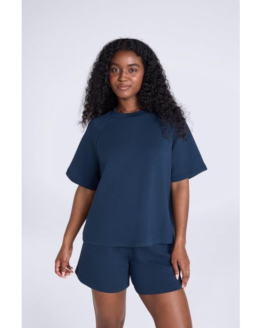Mountain Warehouse Blue 'Cora' Travel Top Lightweight Comfortable Short Sleeve Casual Summer T-Shirt