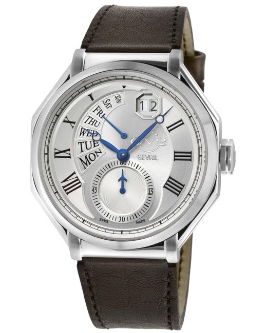 Gv2 Gray Marchese 42420 Swiss Quartz Genuine Italian Leather Watch for men