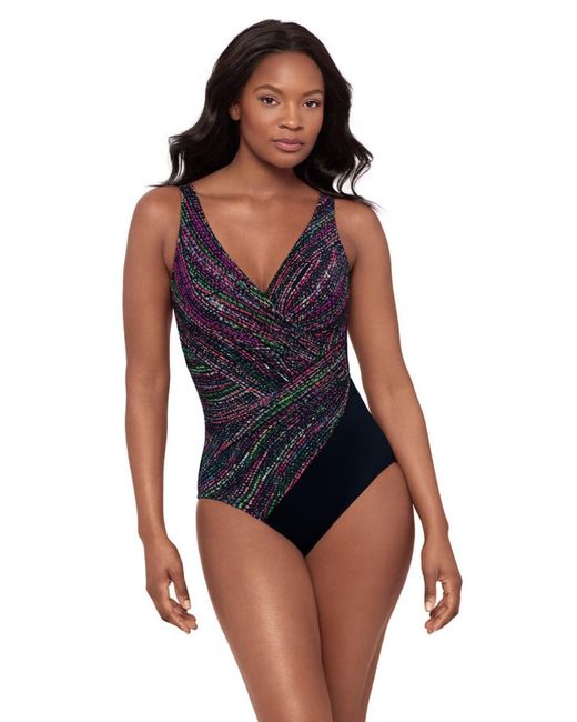 Miraclesuit Blue 6566788 Light Show Oceanus Swimsuit