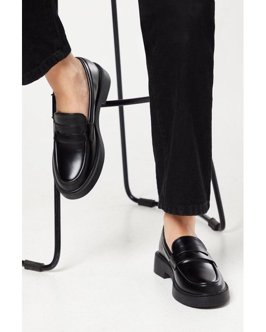 Oasis Black Bettie Chunky Penny Loafer