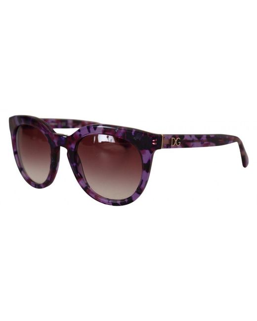 Dolce & Gabbana Brown Gorgeous Tortoise Oval Sunglasses With Uv Protection