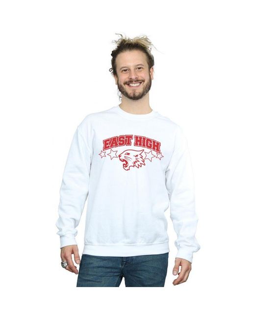 Disney White High School Musical The Wildcat Stars Sweatshirt () for men