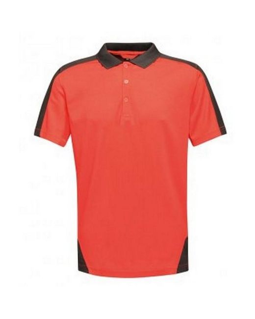 Regatta Red Contrast Coolweave Pique Polo Shirt (Classic/ for men
