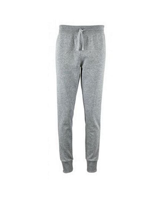 Sol's Gray Ladies Jake Slim Fit Jogging Bottoms Marl)